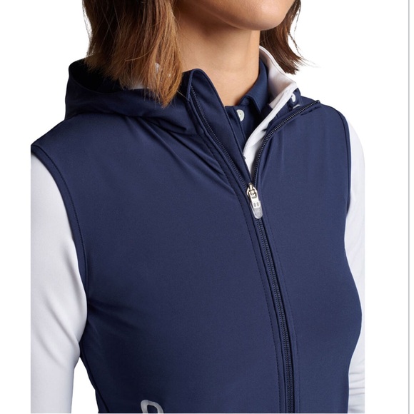 Peter Millar Women's Navy Jameson Flex Adapt Full-Zip Hooded Vest Small NWT - Picture 3 of 7